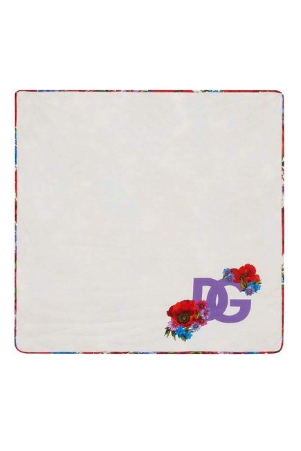 Jersey Blanket with Floral and DG Print